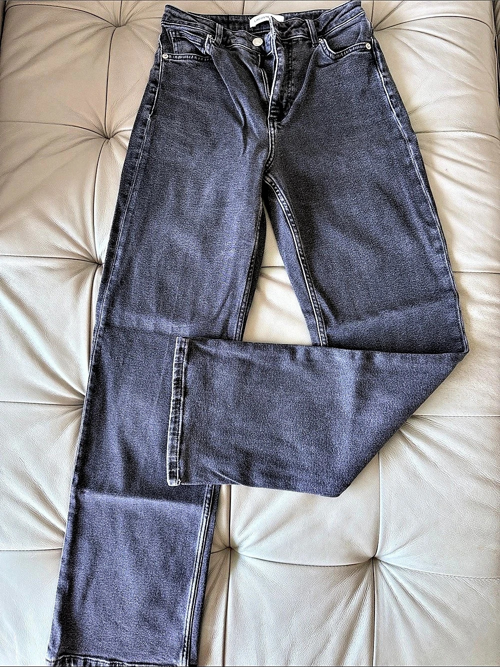 Lacoste Straight-Leg Jeans in Gray